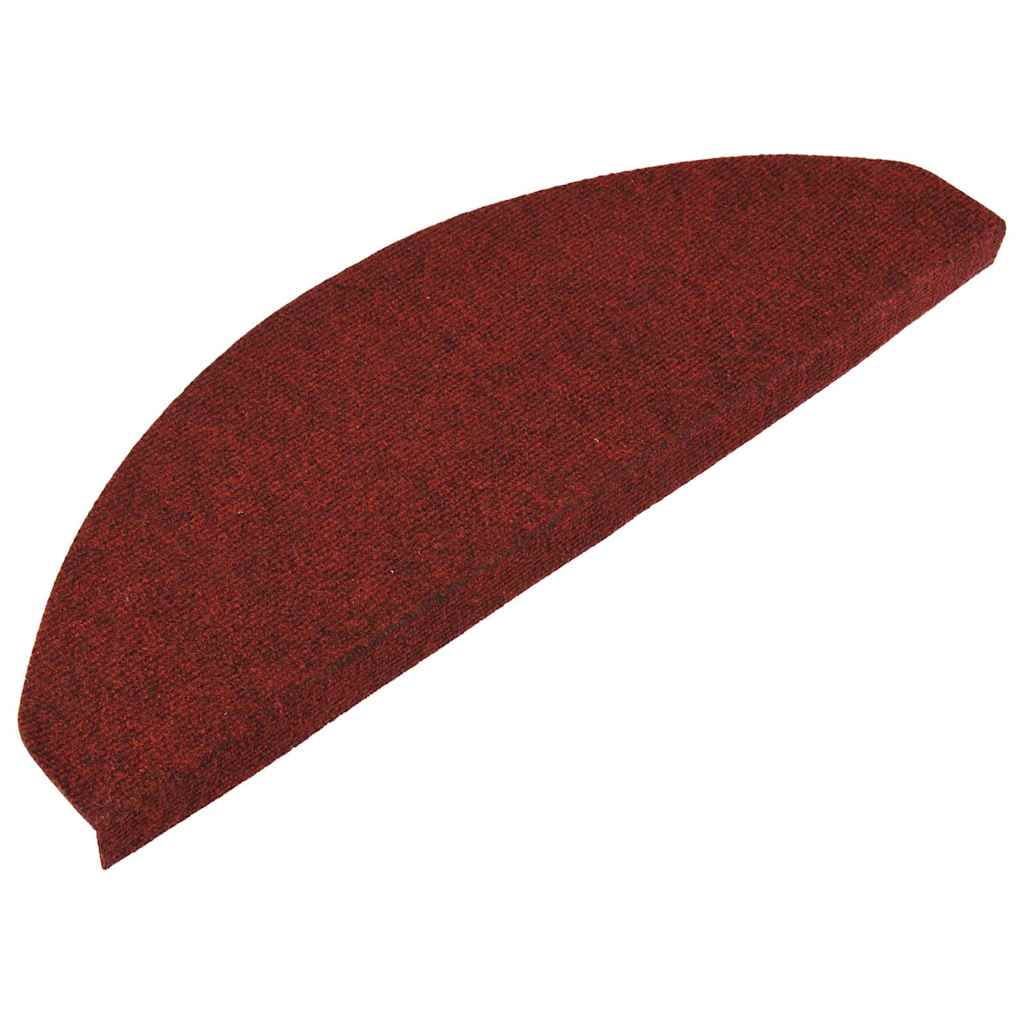 Tapis d'escalier auto-adhésifs 30 pcs rouge 65x22,5x3,5 cm