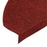 Tapis d'escalier auto-adhésifs 30 pcs rouge 65x22,5x3,5 cm