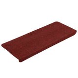 Tapis d'escalier auto-adhésifs 30 pcs rouge 65x24,5x3,5 cm