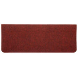 Tapis d'escalier auto-adhésifs 30 pcs rouge 65x24,5x3,5 cm