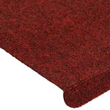 Tapis d'escalier auto-adhésifs 30 pcs rouge 65x24,5x3,5 cm