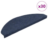 Tapis d'escalier auto-adhésifs 30 pcs bleu 65x22,5x3,5 cm