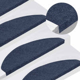 Tapis d'escalier auto-adhésifs 30 pcs bleu 65x22,5x3,5 cm