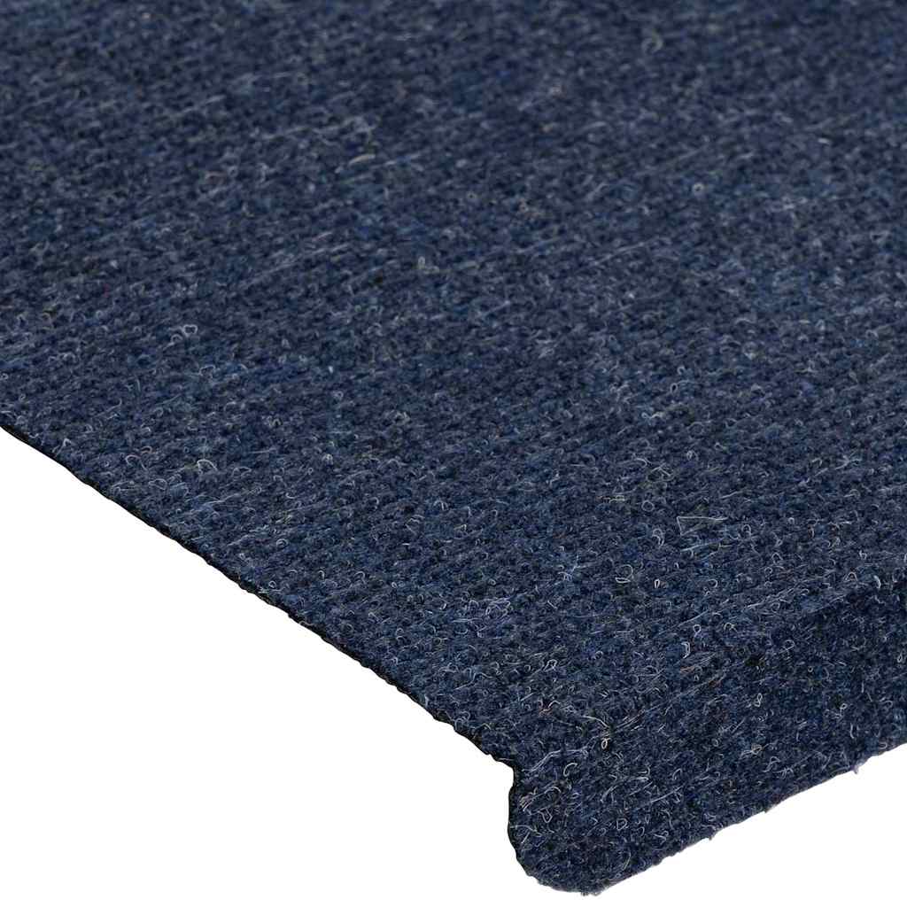 Tapis d'escalier auto-adhésifs 30 pcs bleu 65x24,5x3,5 cm