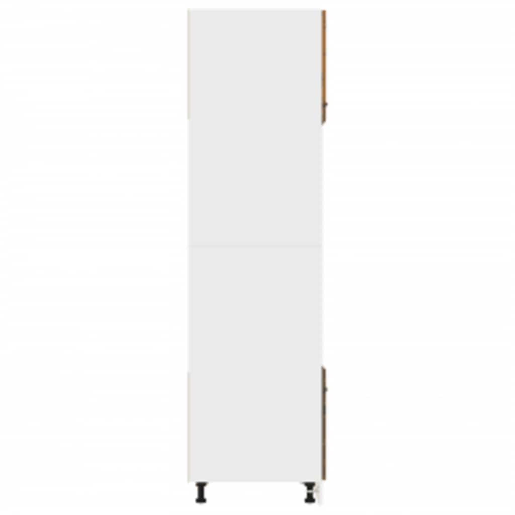 Armoire à micro-ondes Chêne fumé 60x57x207 cm Bois d'ingénierie