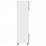 Armoire à micro-ondes Chêne fumé 60x57x207 cm Bois d'ingénierie