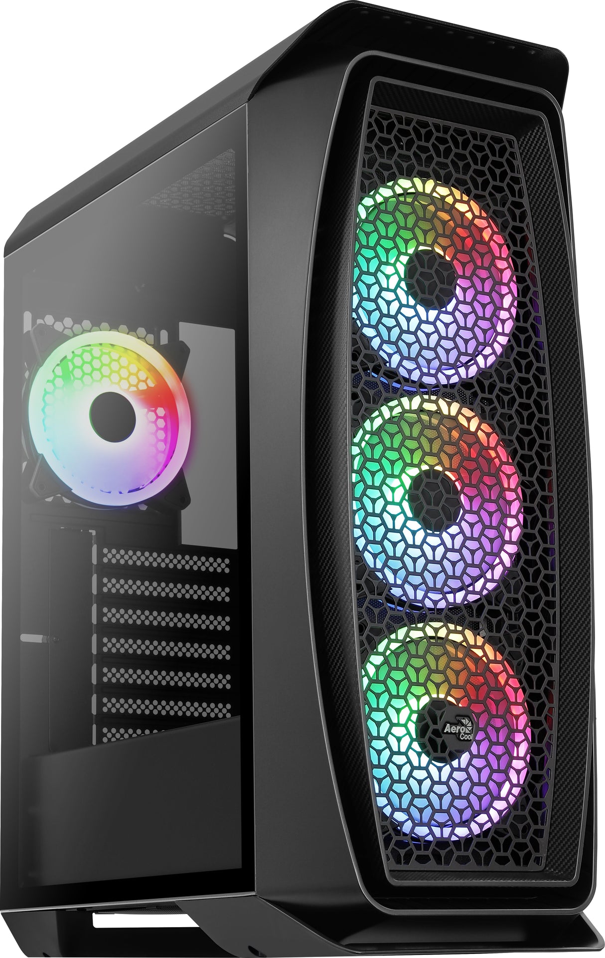 Boitier Moyen Tour ATX AeroCool Aero One Duo RGB avec panneau vitré (Noir)