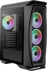 Boitier Moyen Tour ATX AeroCool Aero One Duo RGB avec panneau vitré (Noir)
