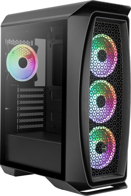 Boitier Moyen Tour ATX AeroCool Aero One Duo RGB avec panneau vitré (Noir)