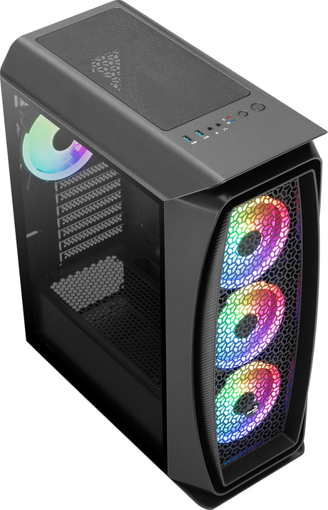 Boitier Moyen Tour ATX AeroCool Aero One Duo RGB avec panneau vitré (Noir)