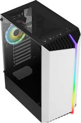 Boitier Moyen Tour ATX AeroCool Bionic V2 RGB avec panneau vitré (Blanc)
