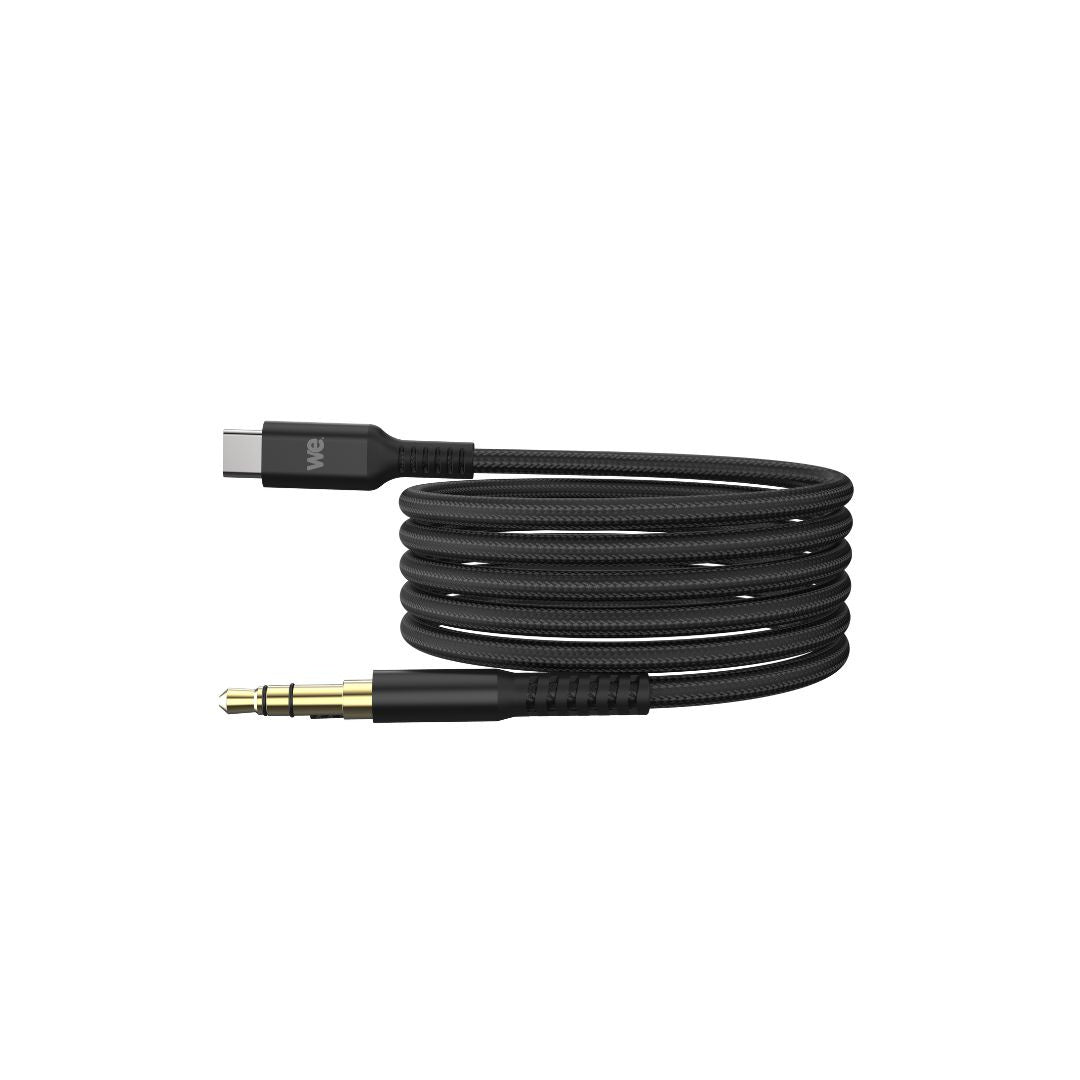 C ble USB-C/Jack M le 1.20m Nylon tressé noir