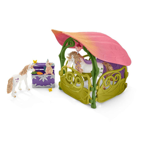 Maison-fleur pailletée avec licornes, lac et écurie - Schleich - 42445 - Multicolore - Rose - Fille