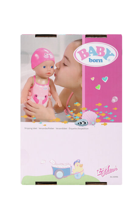 Poupon - BABY BORN -  Ma premiere nage - Poupée fille 30 cm - Tenue non détachable et bonnet - Jouet de bain - Des 1 an