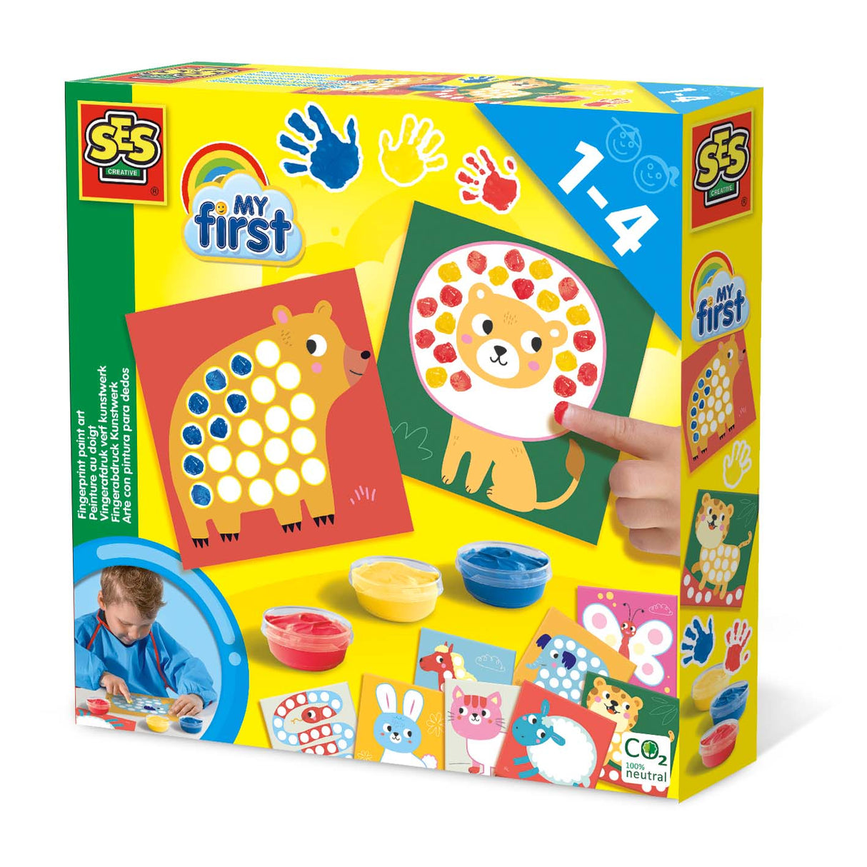 Peinture au doigt - SES CREATIVE - My first - Multicolore - 12 mois - Bleu - Enfant - Mixte