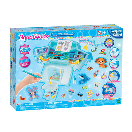 Aquabeads Mon grand atelier de création, 1500 perles de différentes formes et couleurs, perles qui collent avec de l'eau, 31775, Des