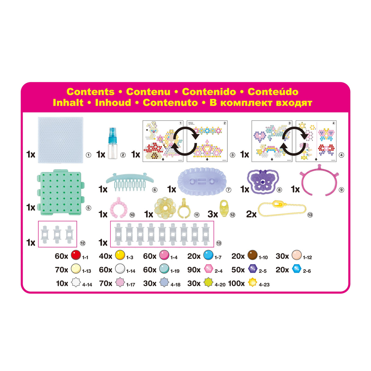 Coffret AQUABEADS - Mes accessoires féériques a créer - 820 perles - Enfant Fille - Des 4 ans