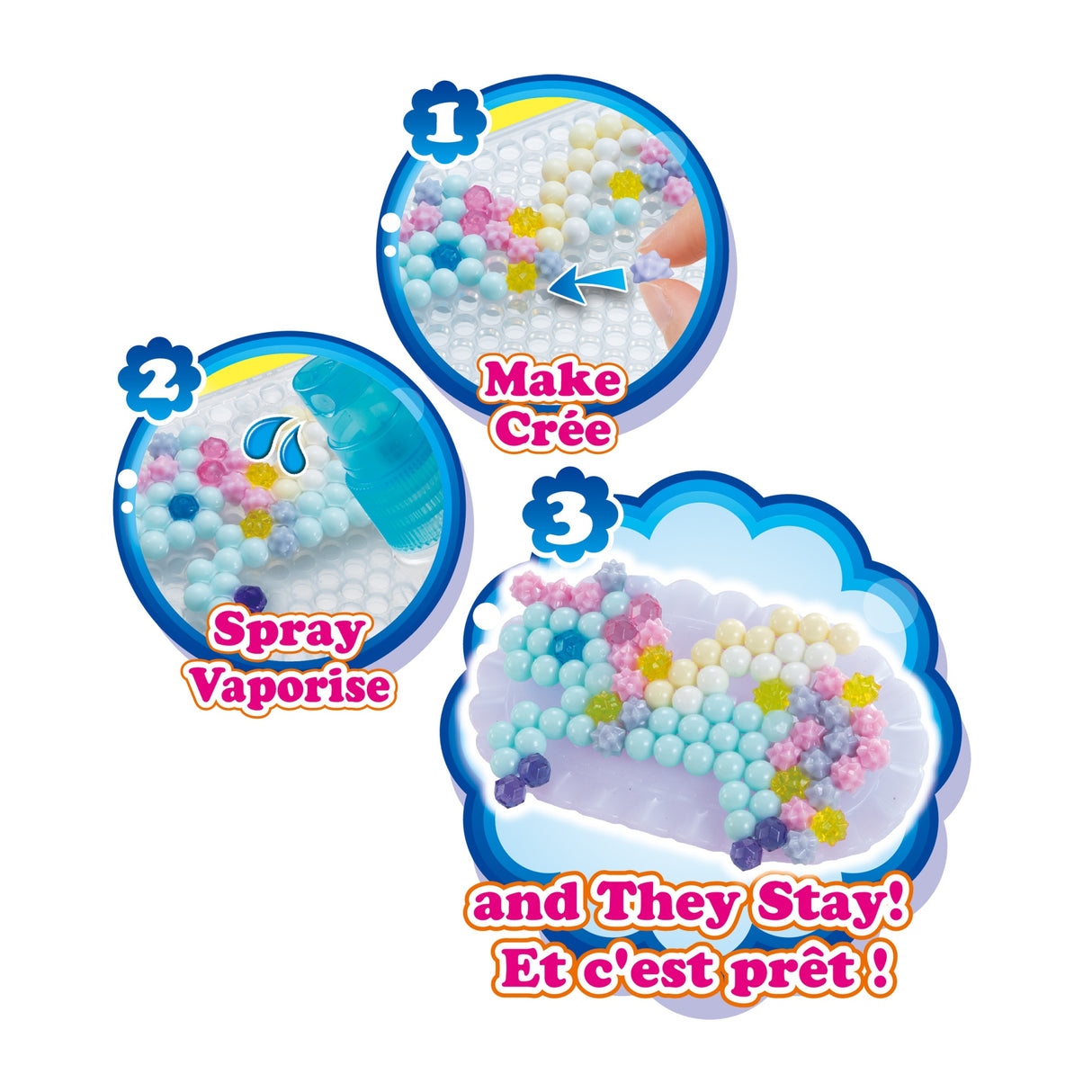 Coffret AQUABEADS - Mes accessoires féériques a créer - 820 perles - Enfant Fille - Des 4 ans