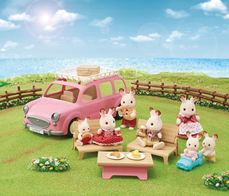 Le monospace rose et set de pique-nique  - Sylvanian Families - 5535