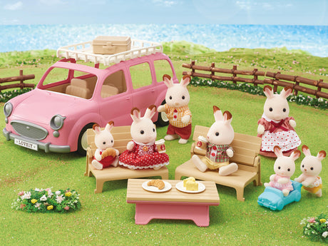Le monospace rose et set de pique-nique  - Sylvanian Families - 5535