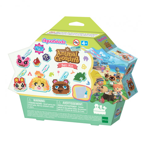 Aquabeads kit Animal Crossing: New Horizons, 800 perles de différentes formes et couleurs, perles qui collent avec de l'eau, 31832,