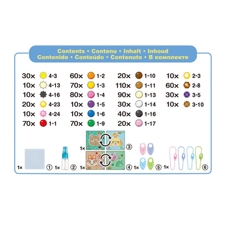 Aquabeads kit Animal Crossing: New Horizons, 800 perles de différentes formes et couleurs, perles qui collent avec de l'eau, 31832,