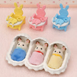 Les triplés Lapin Chocolat et accessoires puériculture - Sylvanian Families - 5532