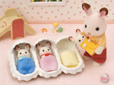 Les triplés Lapin Chocolat et accessoires puériculture - Sylvanian Families - 5532