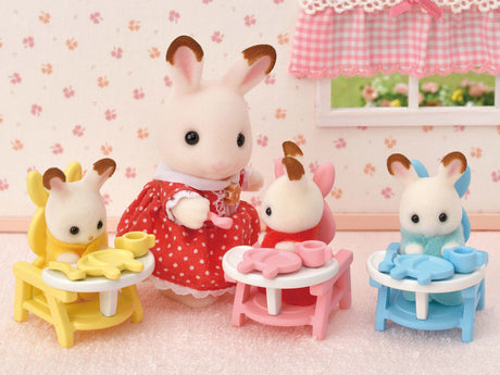Les triplés Lapin Chocolat et accessoires puériculture - Sylvanian Families - 5532