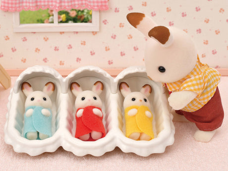 Les triplés Lapin Chocolat et accessoires puériculture - Sylvanian Families - 5532