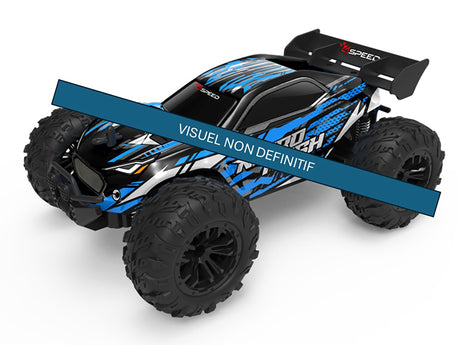 Voiture radiocommandée - 4SPEED - Nitro Rush - Echelle 1/18 - 2,4 GHz - Tout-terrain - Batterie rechargeable - 10 km/h - Des 5 ans