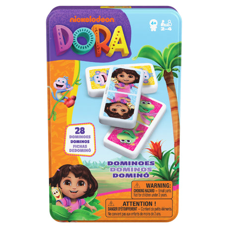 Dora - 28 Dominos - Boîte métal - des 4 ans - Dora l'exploratrice