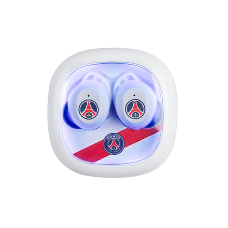 Écouteurs sans fil - KONIX - PSG - Autonomie 8 h + 15 h - IPX4 - Bluetooth - Blanc