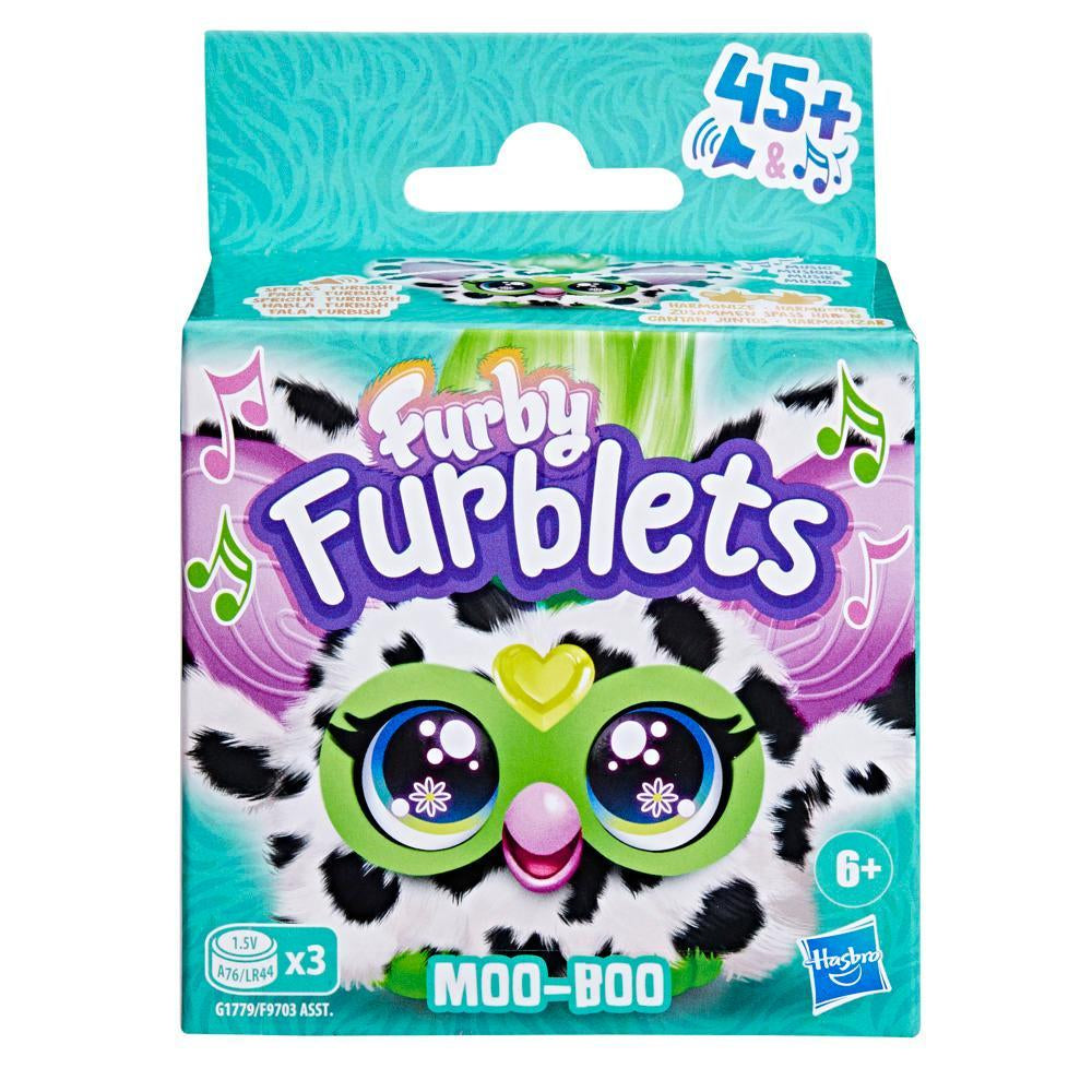 Furby Furblets Moo-Boo, Mini peluche électronique pour filles et garçons, plus de 45 sons, a partir de 6 ans, série 4, Hasbro