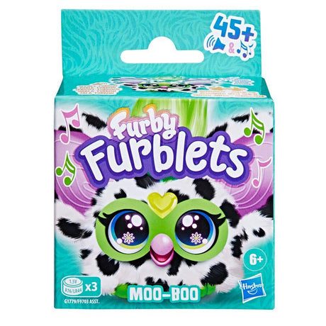 Furby Furblets Moo-Boo, Mini peluche électronique pour filles et garçons, plus de 45 sons, a partir de 6 ans, série 4, Hasbro