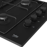 Table de cuisson a gaz - BEKO - 4 feux - 60 cm - HIGG64123SB