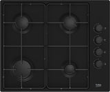 Table de cuisson a gaz - BEKO - 4 feux - 60 cm - HIGG64123SB