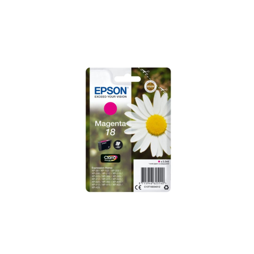 EPSON Cartouche P querette 18 Encre Claria Home Magenta 3,3ml Alarme