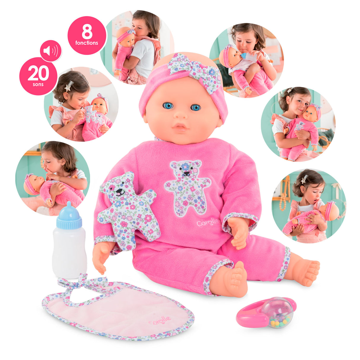 Grand poupon Lucille intéractive - COROLLE - Mon Grand Poupon - 42cm - Des 2 ans