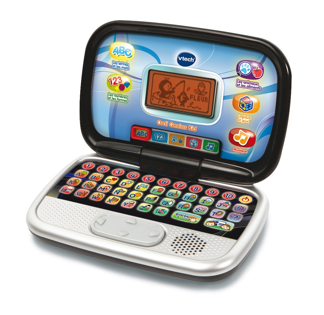 Ordinateur Interactif Enfant - VTECH - Genius Kid - 20 activités éducatives - Noir