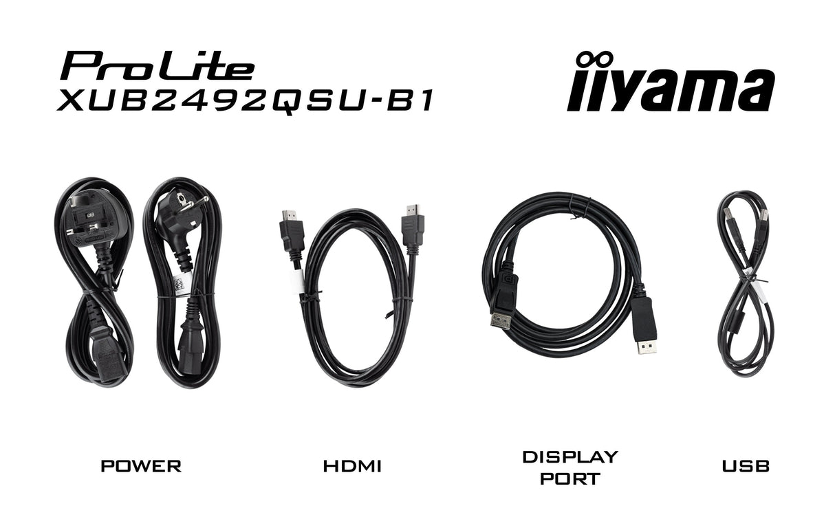 Ecran 24" Iiyama ProLite XUB2492QSU-B1 Quad HD (Noir) 100Hz
