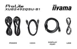 Ecran 24" Iiyama ProLite XUB2492QSU-B1 Quad HD (Noir) 100Hz