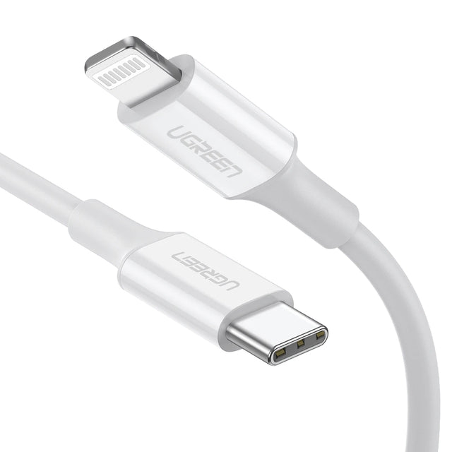Câble Lightning - UGREEN - Silicone - USB-C - 1 m - Blanc