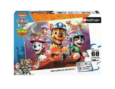 Nathan - Puzzle 60 pieces - Pat'Patrouille A la rescousse des dinosaures -  Puzzle Enfant + Trieur - Des 6 ans