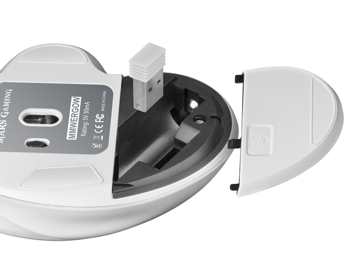 Souris filaire Gamer Mars Gaming MMWErgo (Blanc)