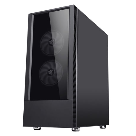 Boitier Moyen Tour ATX iTek Vertibra Q210 RGB avec panneaux vitrés (Noir)