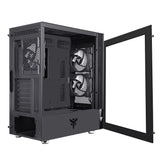 Boitier Moyen Tour ATX iTek Vertibra Q210 RGB avec panneaux vitrés (Noir)