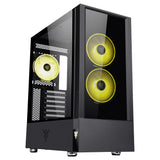 Boitier Moyen Tour ATX iTek Vertibra Q210 RGB avec panneaux vitrés (Noir)
