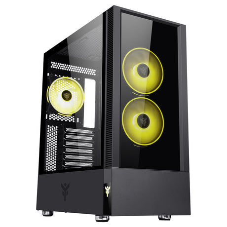 Boitier Moyen Tour ATX iTek Vertibra Q210 RGB avec panneaux vitrés (Noir)