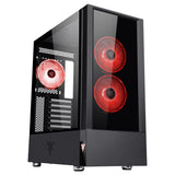 Boitier Moyen Tour ATX iTek Vertibra Q210 RGB avec panneaux vitrés (Noir)